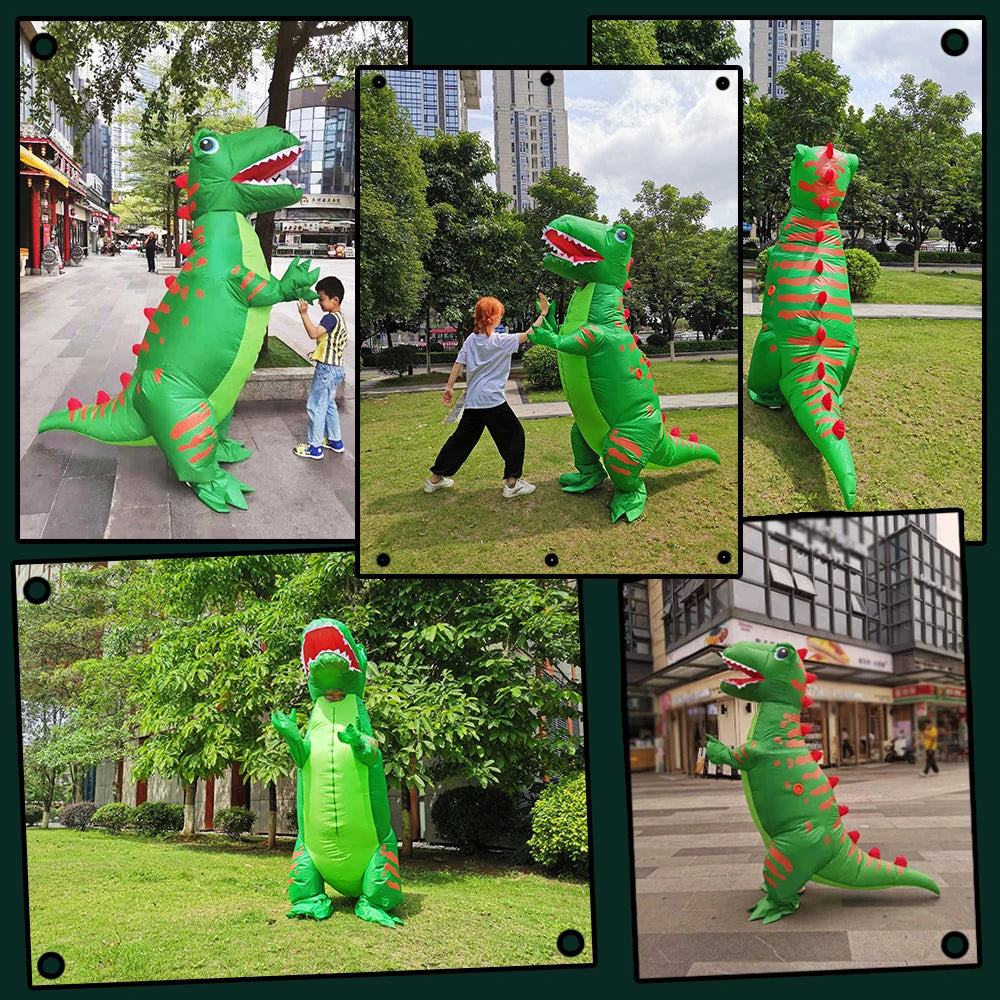 Vibrant Blue T-Rex Inflatable Costume™