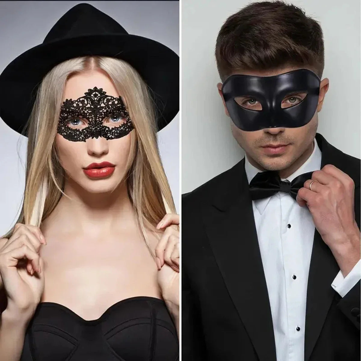 Elegant Lace Couples Masquerade Masks™