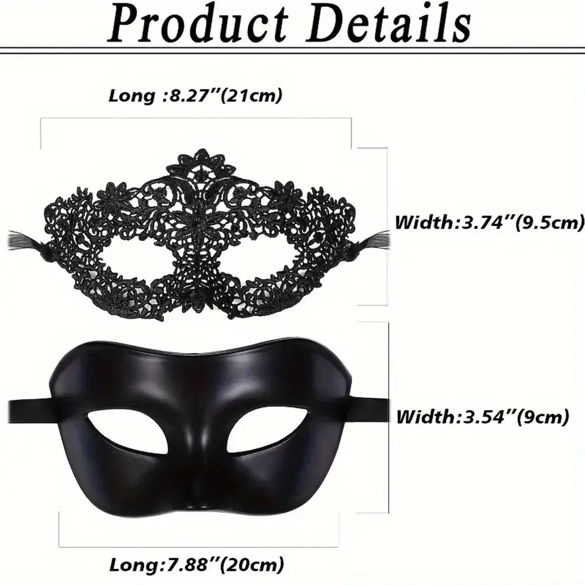 Elegant Lace Couples Masquerade Masks™