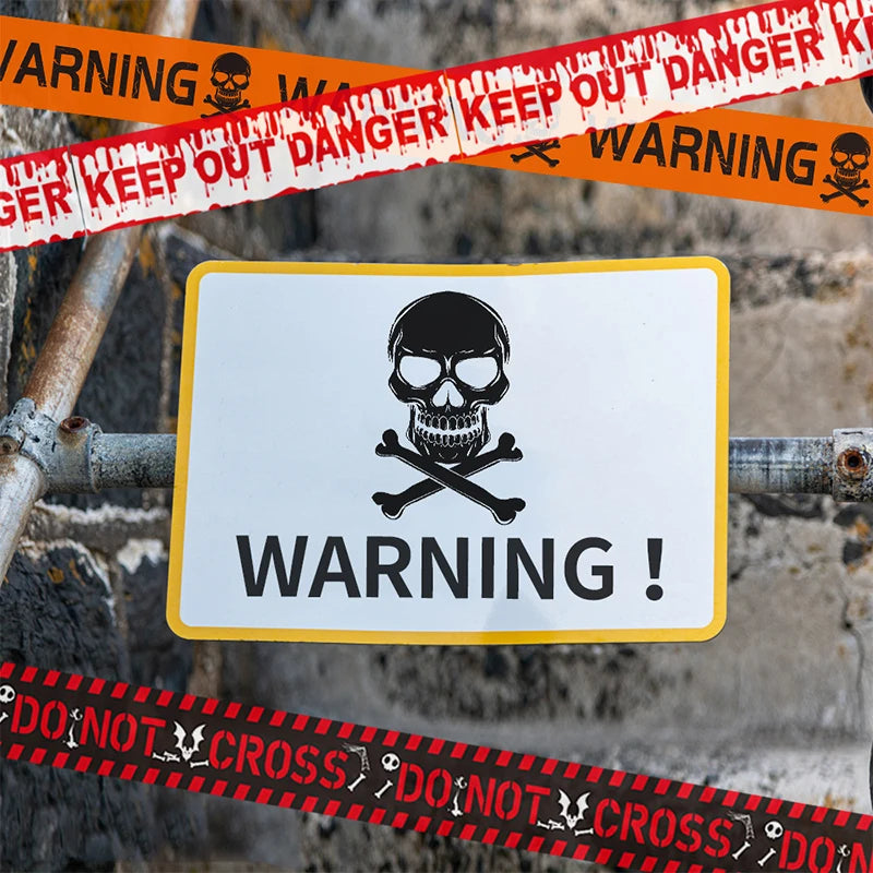 Spooky Skull Window Warning Tape™