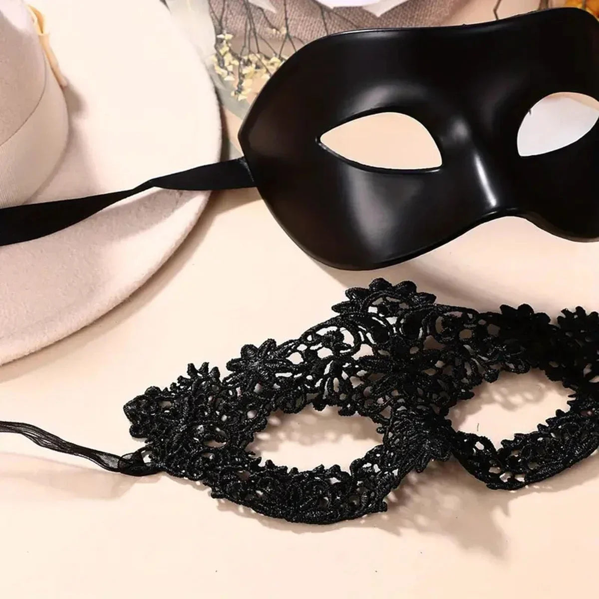 Elegant Lace Couples Masquerade Masks™