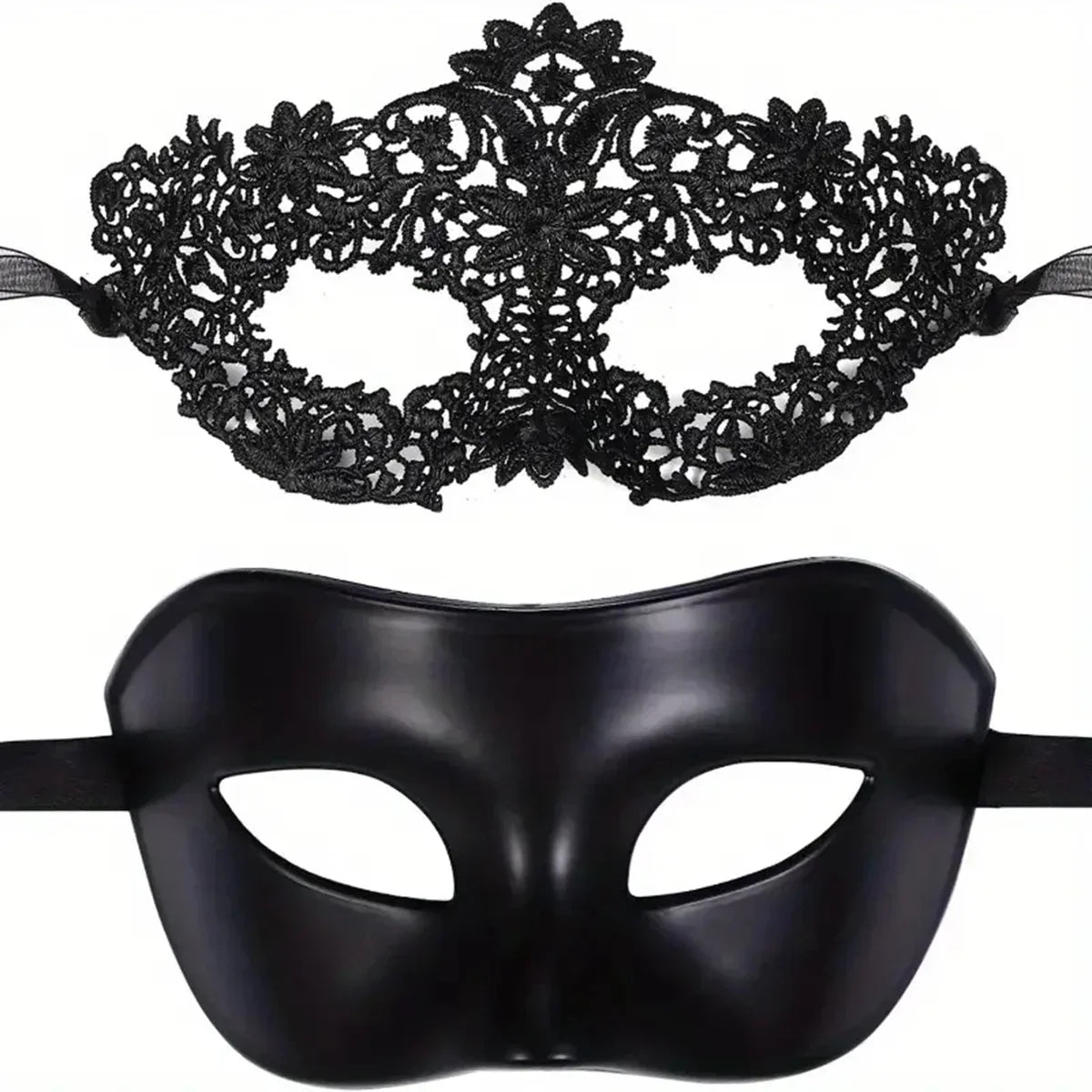 Elegant Lace Couples Masquerade Masks™