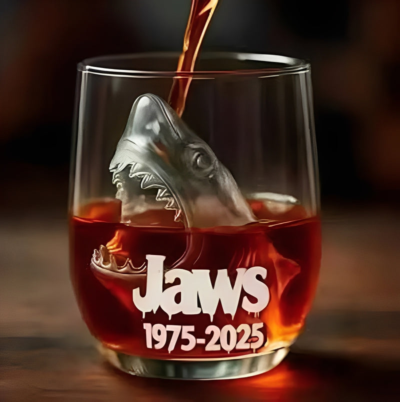 3D Shark Stemless Wine Glass