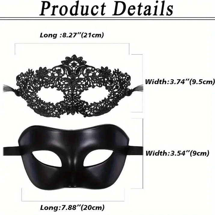 Elegant Lace Couples Masquerade Masks™