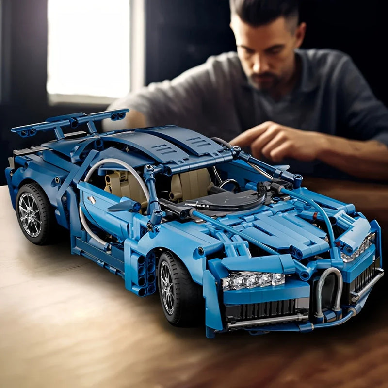 Blue Sports Car Model Kit