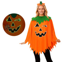 Luminous Pumpkin Cape & Hat Set