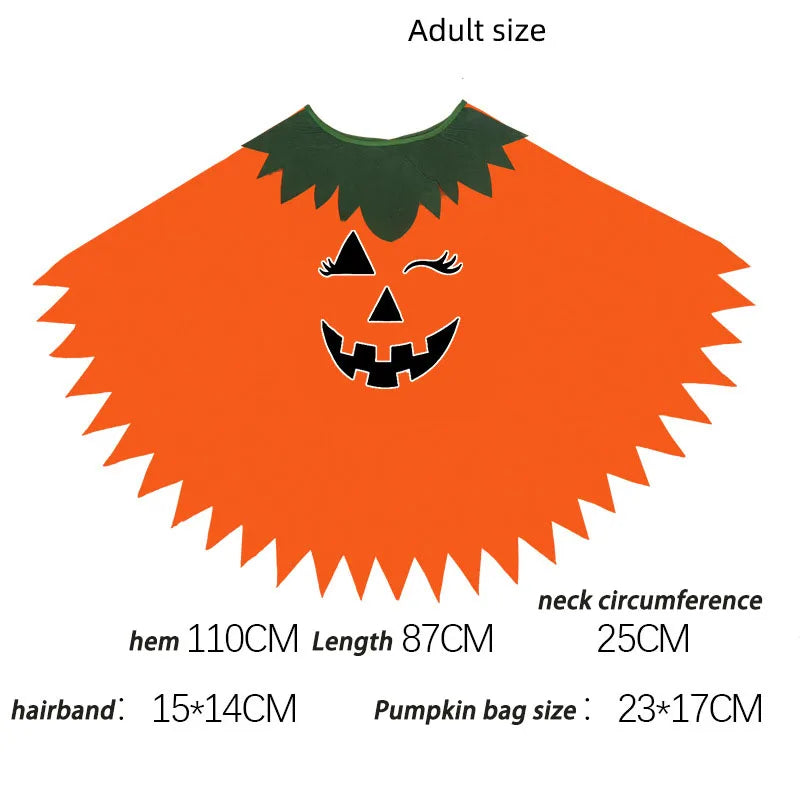 Luminous Pumpkin Cape & Hat Set